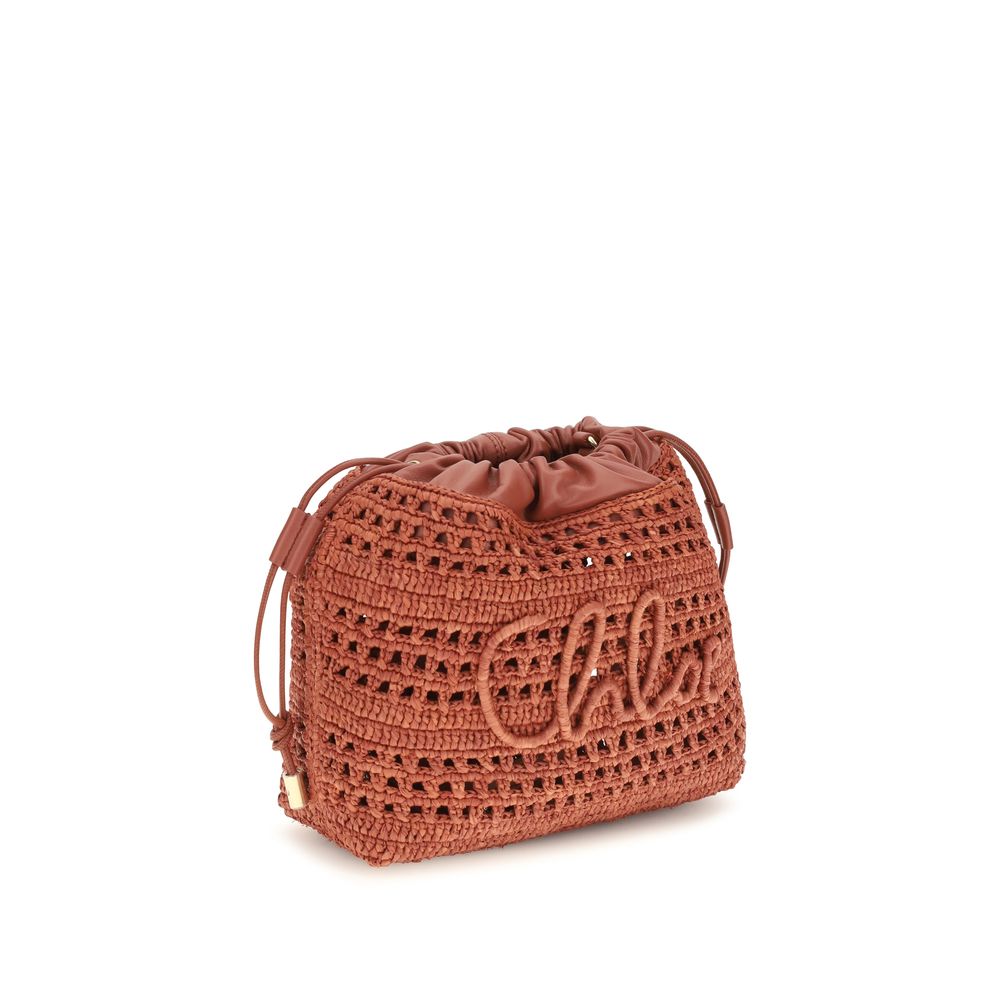 Chloé Multicolor Raffia Shoulder Bag