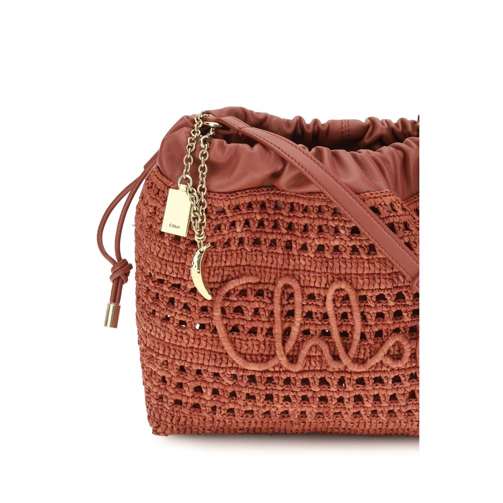 Chloé Multicolor Raffia Shoulder Bag