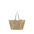 Brunello Cucinelli Beige Raffia Shoulder Bag