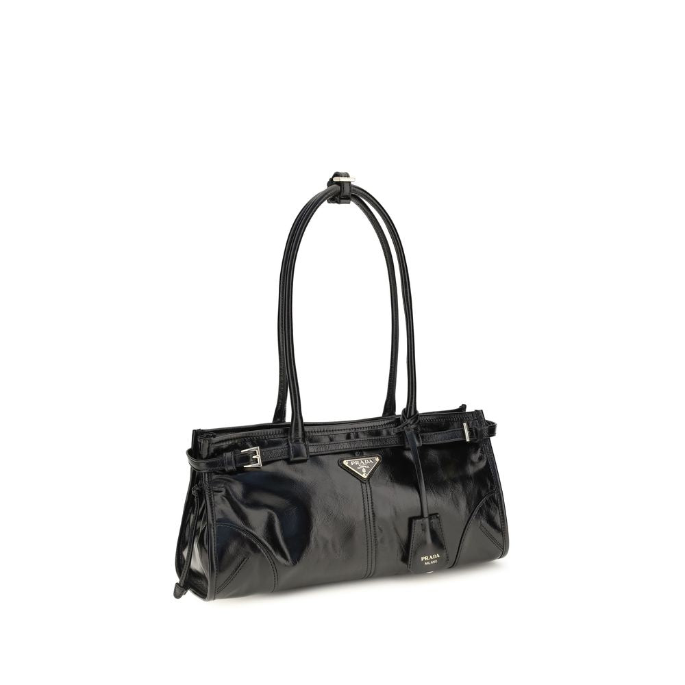 Prada Black Calf Leather Bos Taurus Handbag