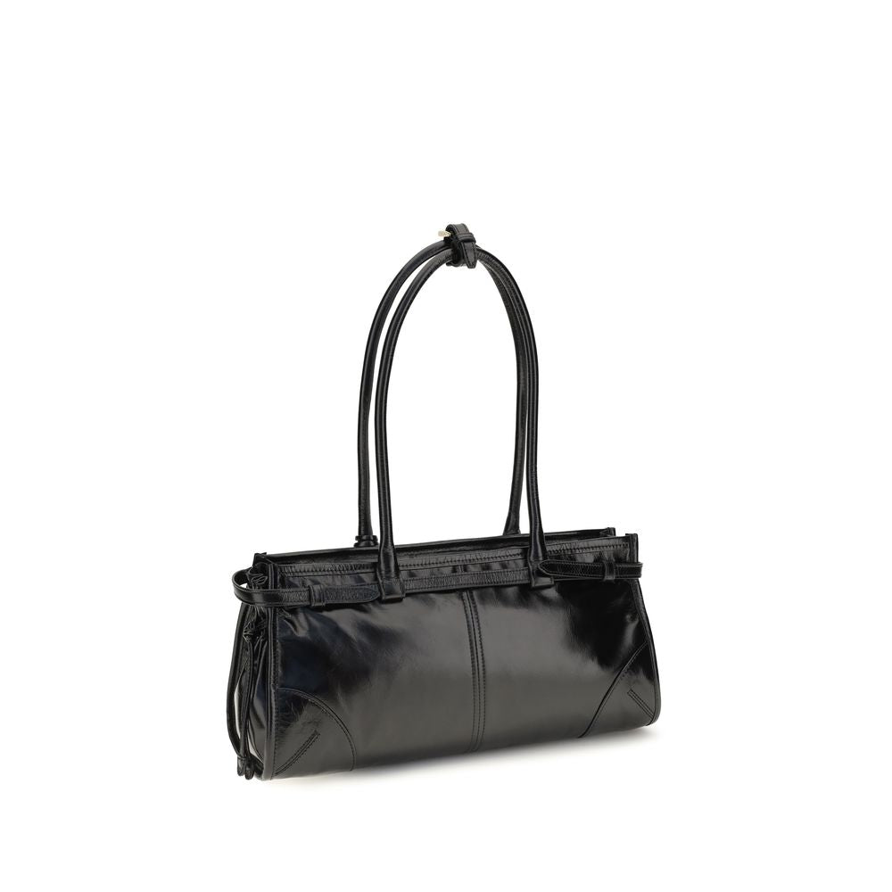 Prada Black Calf Leather Bos Taurus Handbag