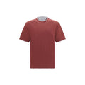 Brunello Cucinelli Bordeaux Cotton T-Shirt