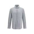Brunello Cucinelli Gray Silk Dress Shirt