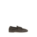 Brunello Cucinelli Beige Calf Leather Bos Taurus Slip-On Loafers