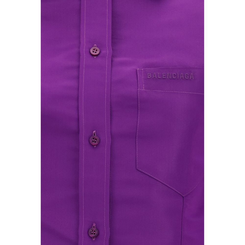 Balenciaga Purple Cotton Shirt