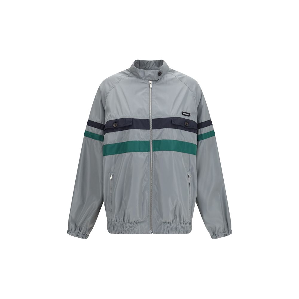 Miu Miu Gray Polyester Shell Jacket