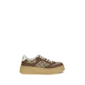 Gucci Beige Calf Leather Bos Taurus Chunky Sneakers