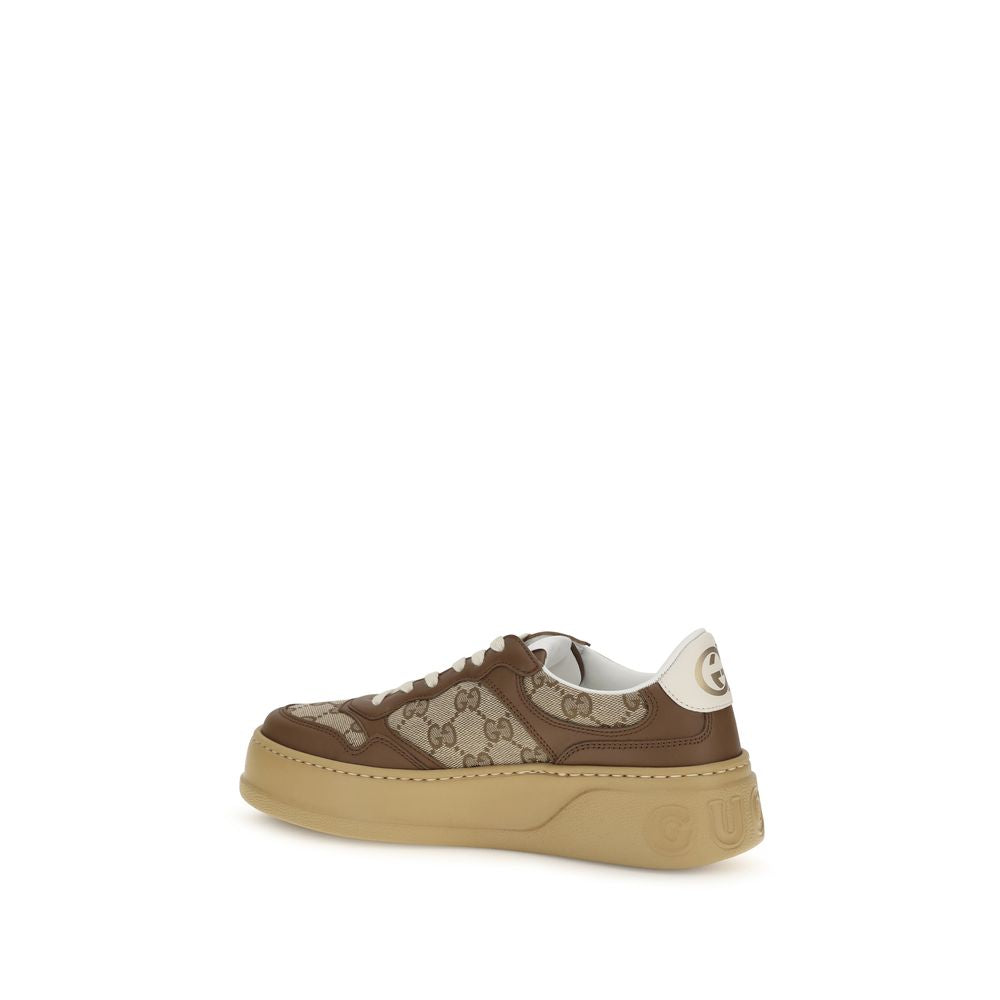 Gucci Beige Calf Leather Bos Taurus Chunky Sneakers
