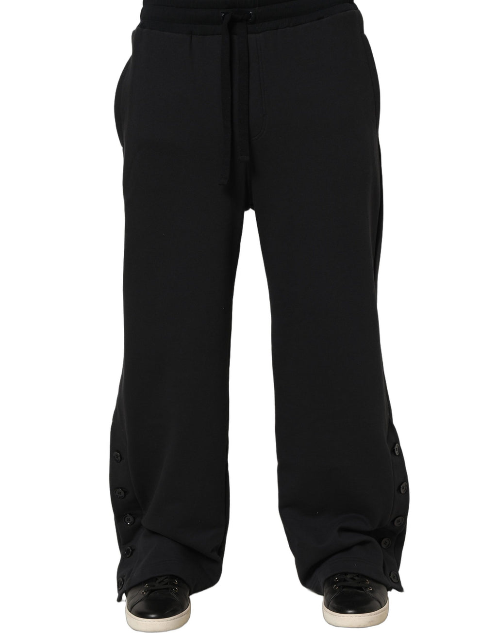 Dolce & Gabbana Black Drawstring Viscose Jogger Men Sweatpants Pants