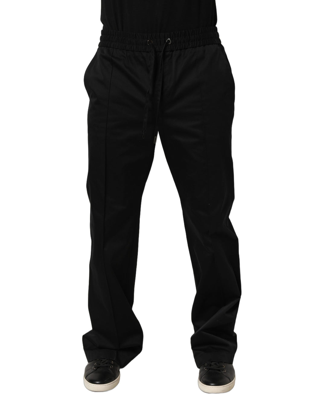 Dolce & Gabbana Black Drawstring Cotton Jogger Men Sweatpants Pants