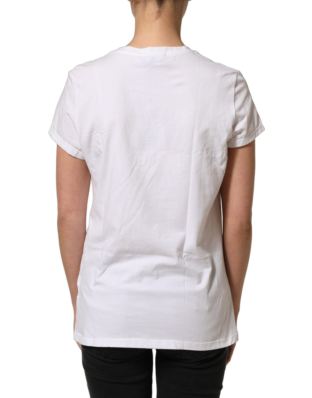 Scervino Street White Crew Neck Short Sleeves Embellished T-shirt