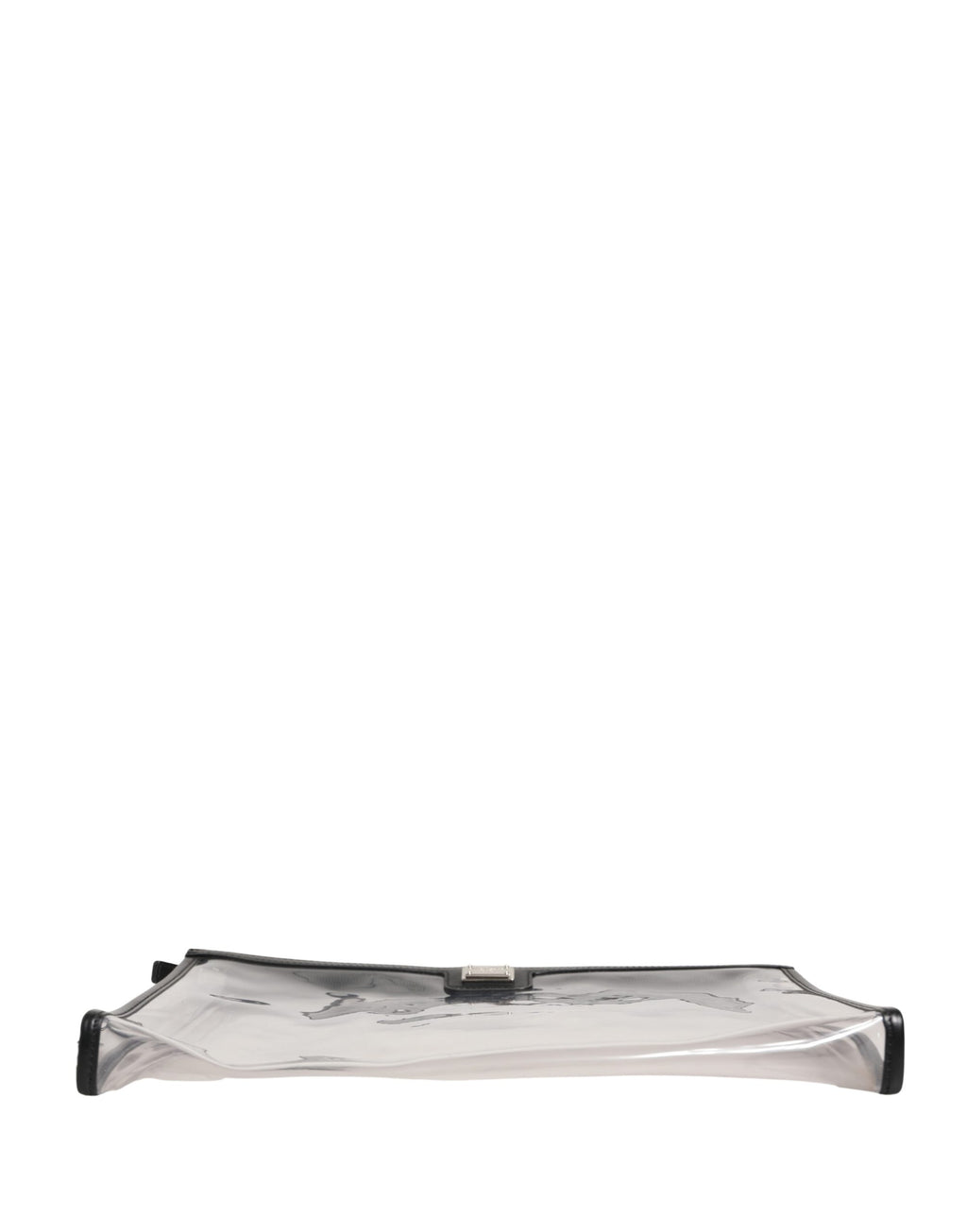 Dolce & Gabbana Transparent PVC Clutch Pouch Purse Branded Logo Plaque Bag