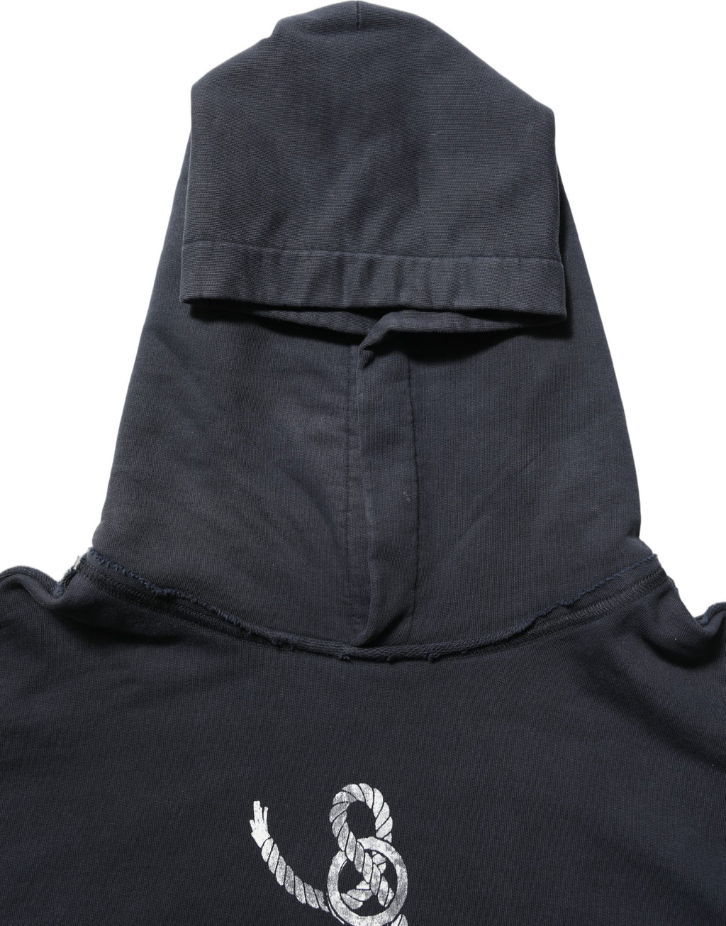 Dolce & Gabbana Black Anchor Print Hooded Sweatshirt Sweater