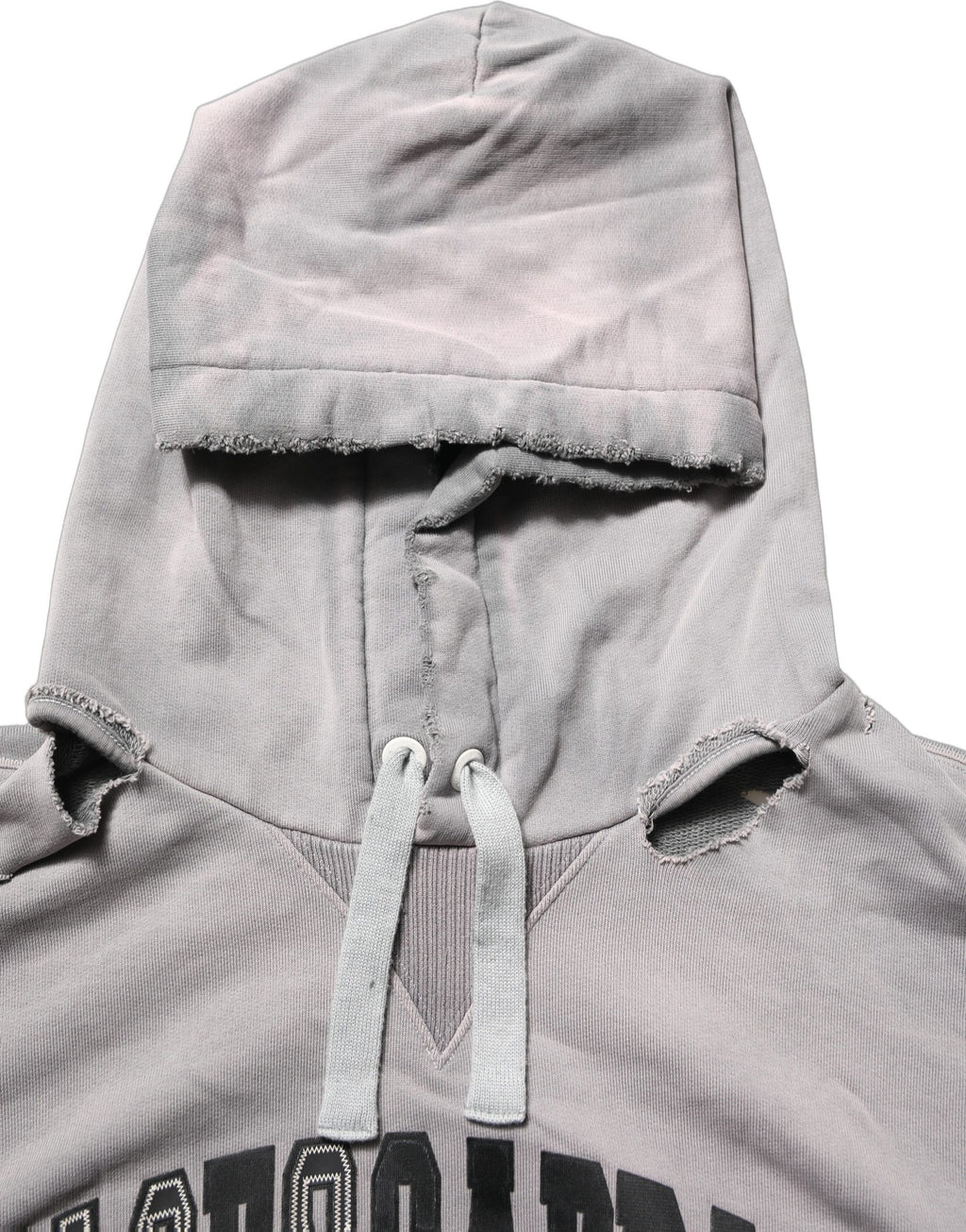 Dolce & Gabbana Gray Graphic Hooded Sweatshirt Men Sweater