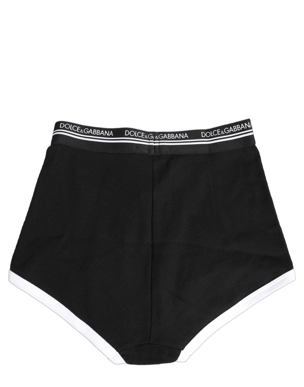 Dolce & Gabbana Black White Logo Waistband Coulotte Panty Underwear