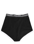 Dolce & Gabbana Black White Logo Waistband Coulotte Panty Underwear