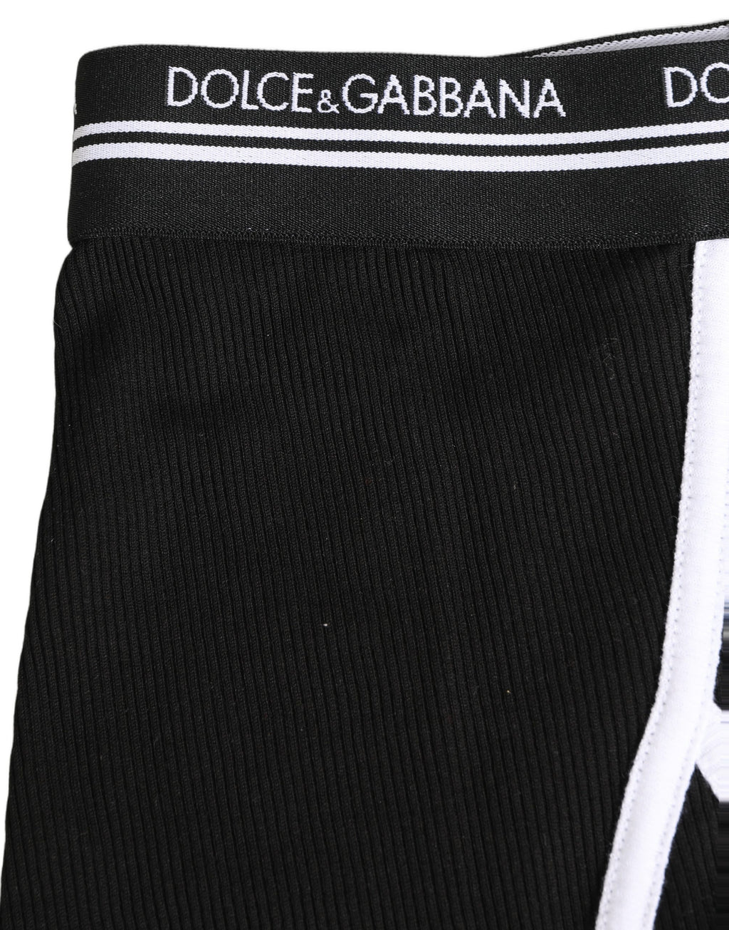 Dolce & Gabbana Black White Logo Waistband Coulotte Panty Underwear