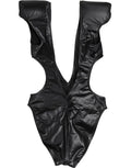 Dolce & Gabbana Black Deep V-Neck Cutout One Piece Swimwear