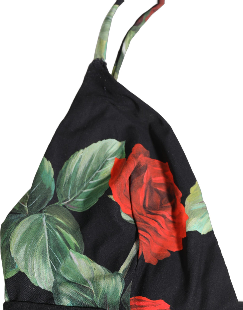 Dolce & Gabbana Black Floral Print One Piece Swimsuit Swimwear