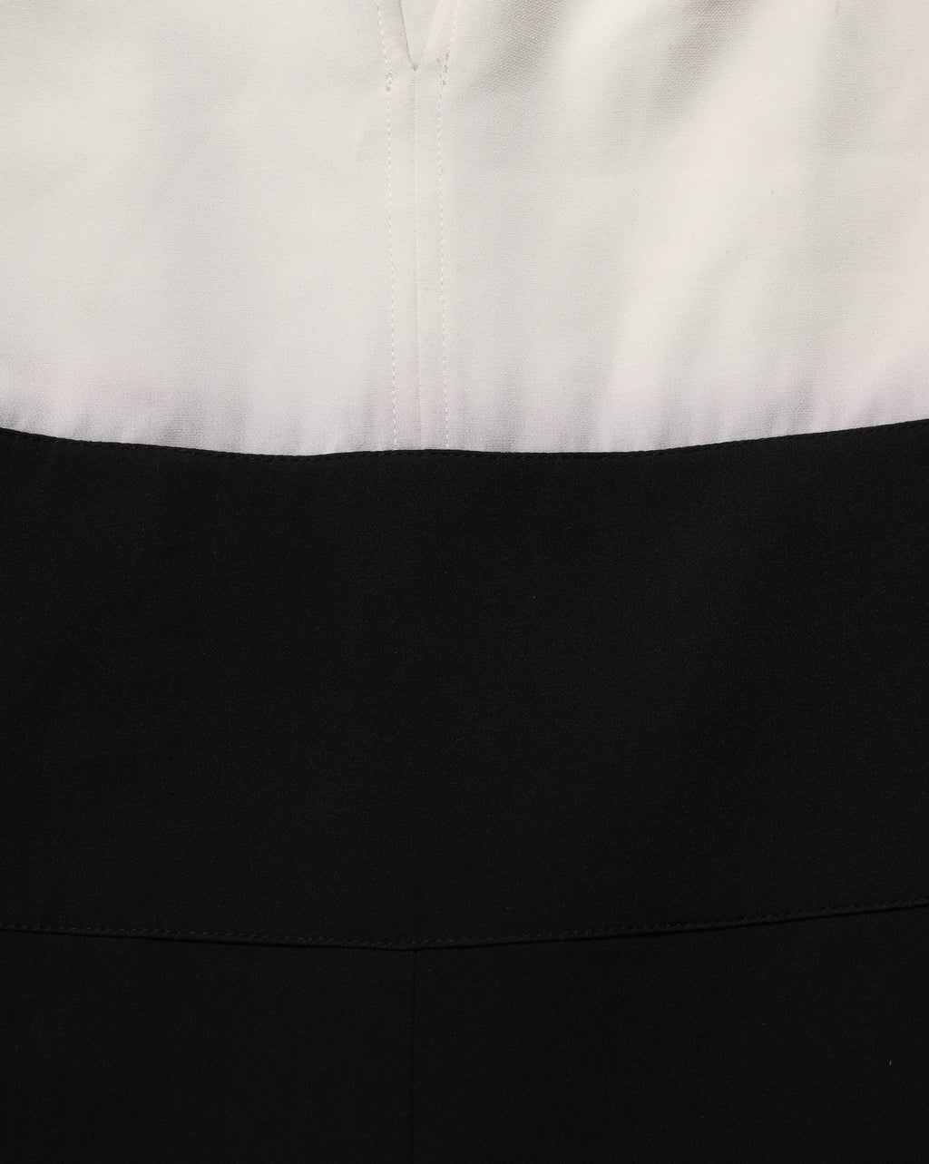 Atos Lombardini White Black Plunging Neck Sleeveless Bodysuit Dress