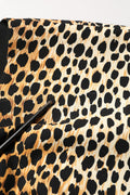 Dolce & Gabbana Brown Leopard Print Silk Sheath Midi Dress