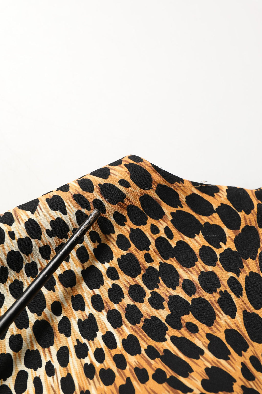 Dolce & Gabbana Brown Leopard Print Silk Sheath Midi Dress