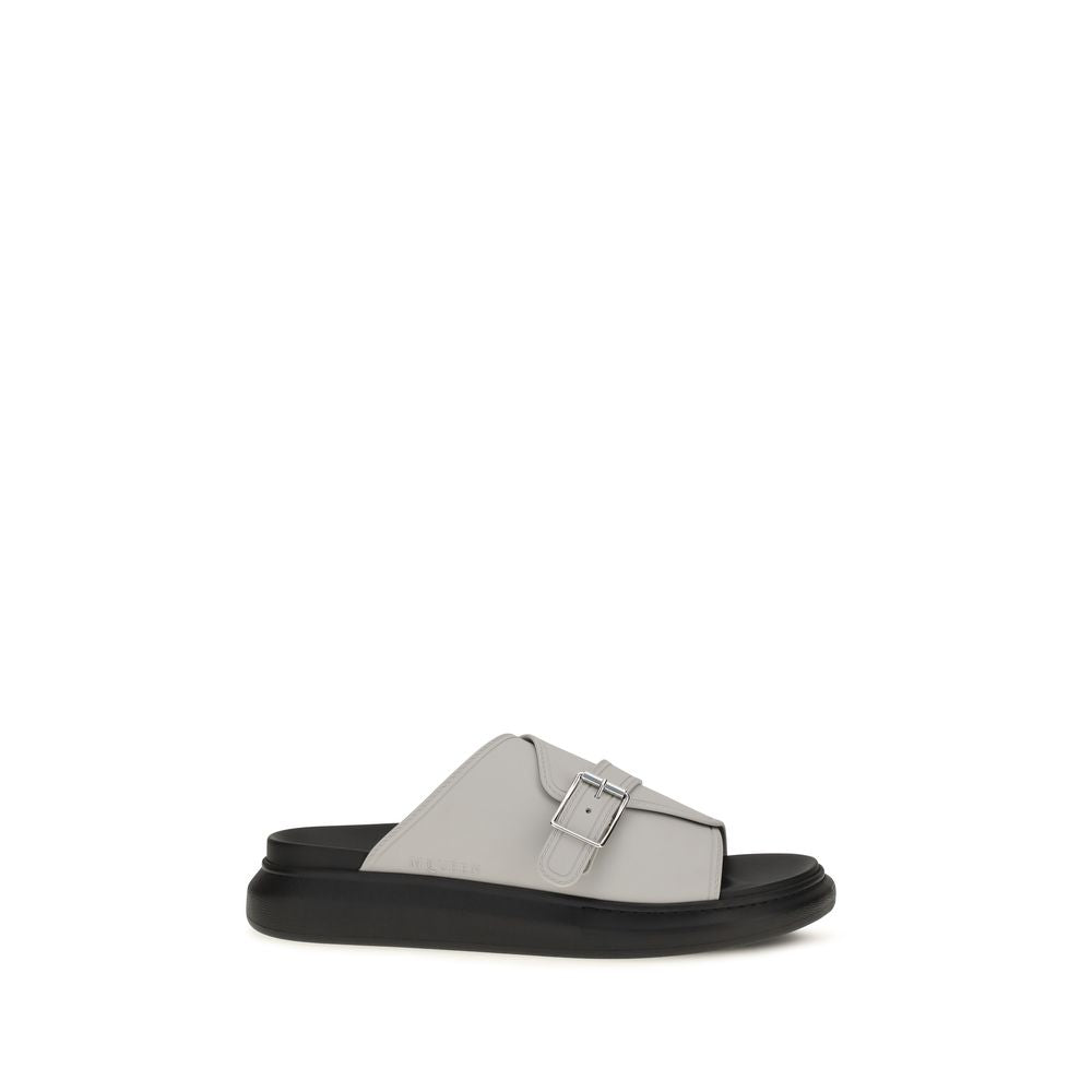Alexander McQueen Gray Polyurethane Platform Sandals