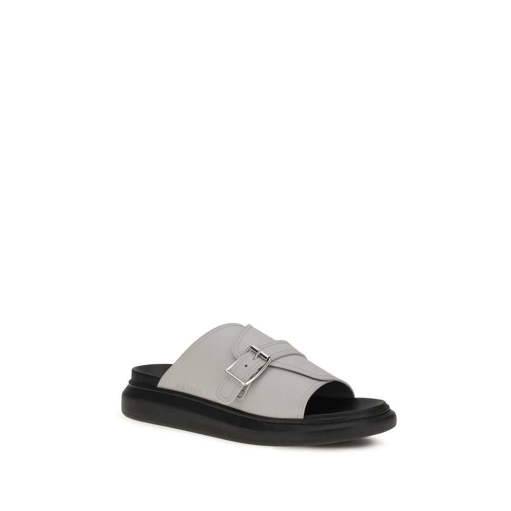 Alexander McQueen Gray Polyurethane Platform Sandals