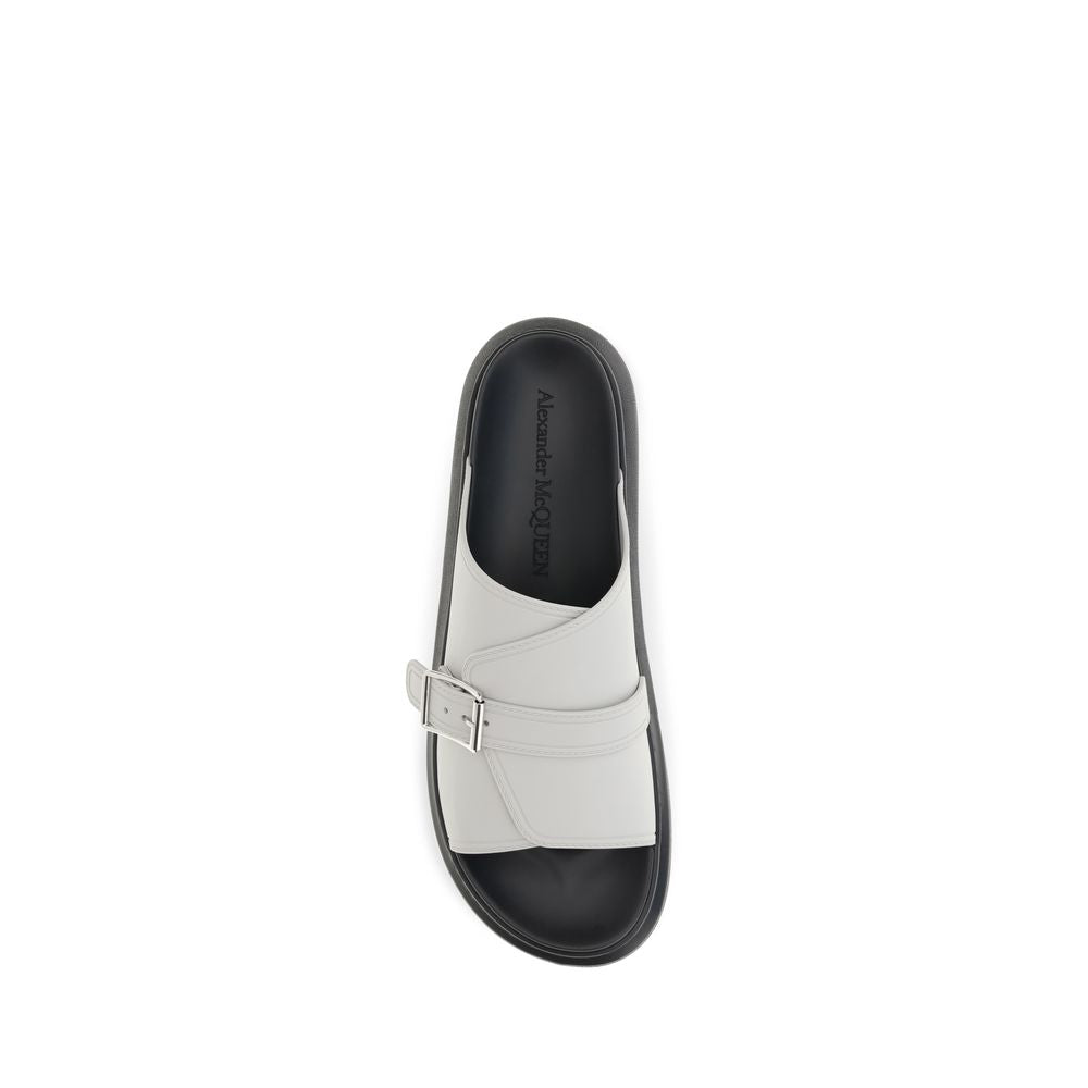 Alexander McQueen Gray Polyurethane Platform Sandals