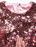 Dolce & Gabbana Pink Long Sequined Corset Detailing Gown Dress