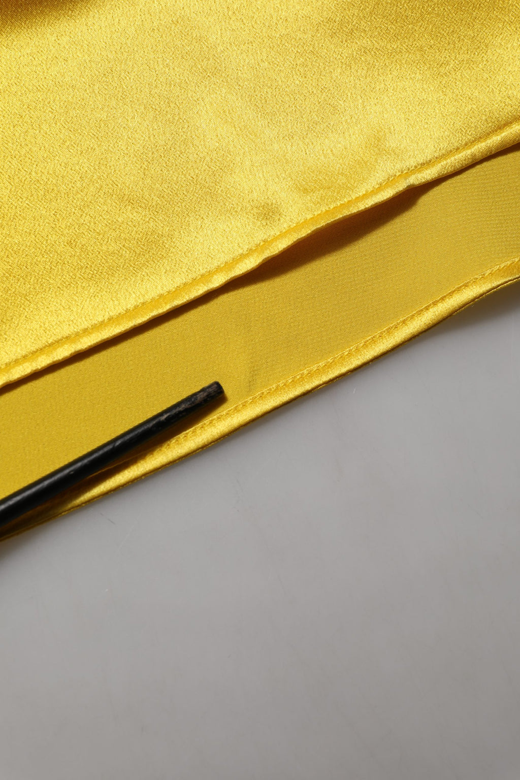 Dolce & Gabbana Yellow Silk Collared Button Down Maxi Dress