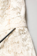 Dolce & Gabbana White Lace Viscose Sheath Long Gown Dress