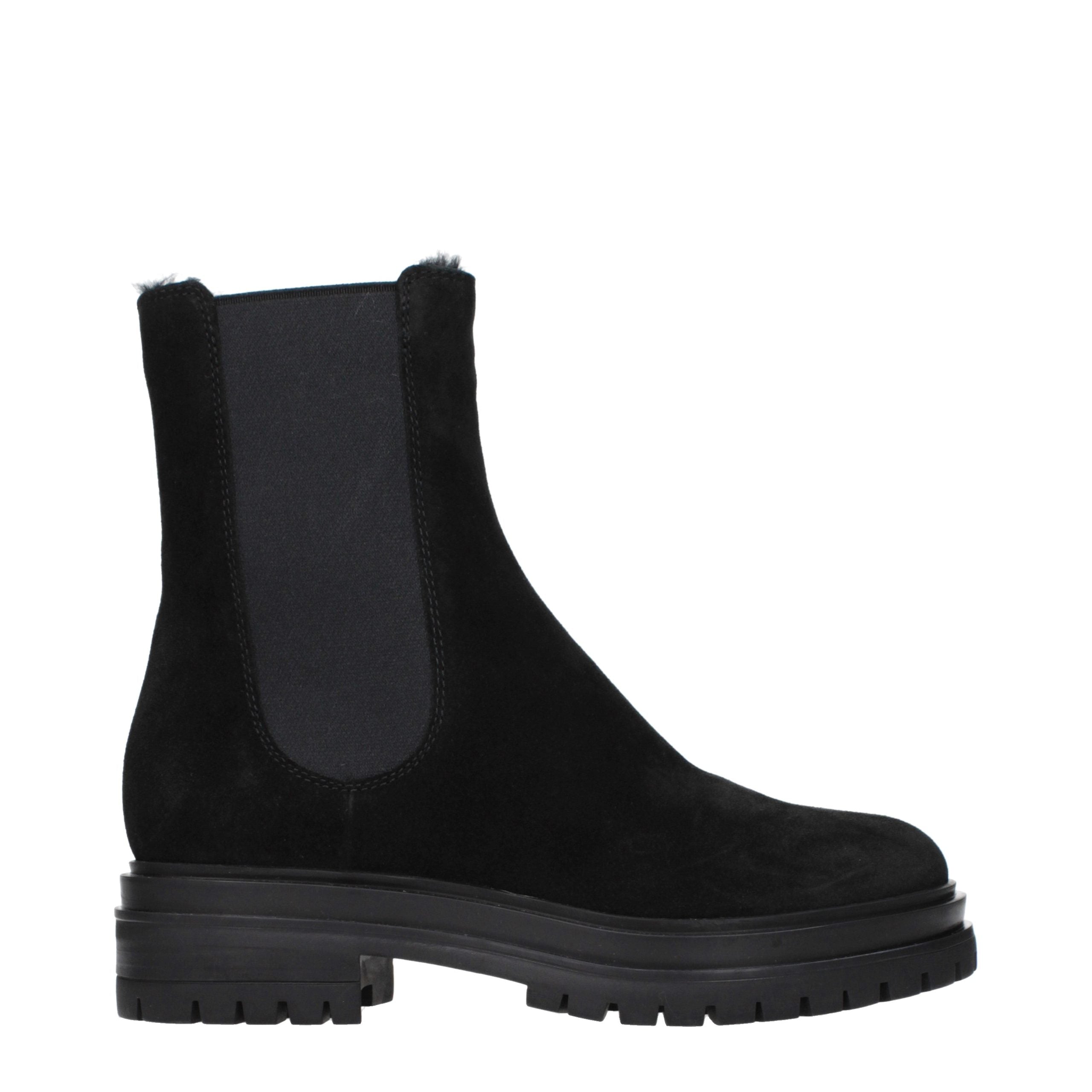 Gianvito Rossi Black Leather Ankle Boots