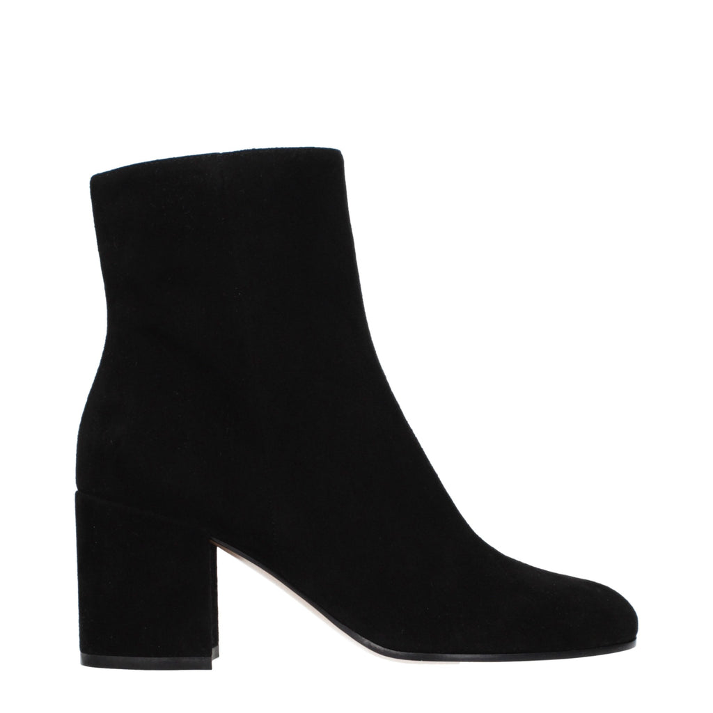 Gianvito Rossi Black Leather Ankle Boots