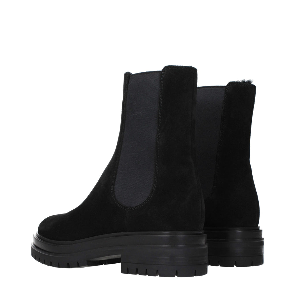 Gianvito Rossi Black Leather Ankle Boots