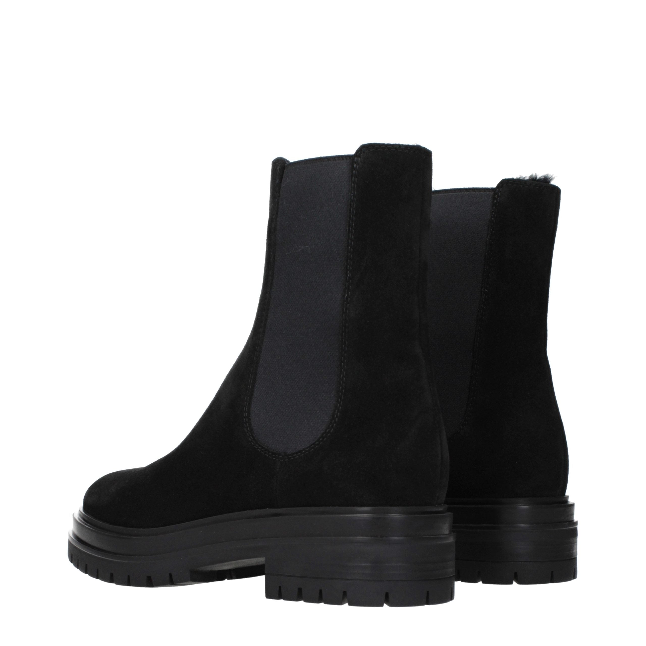 Gianvito Rossi Black Leather Ankle Boots