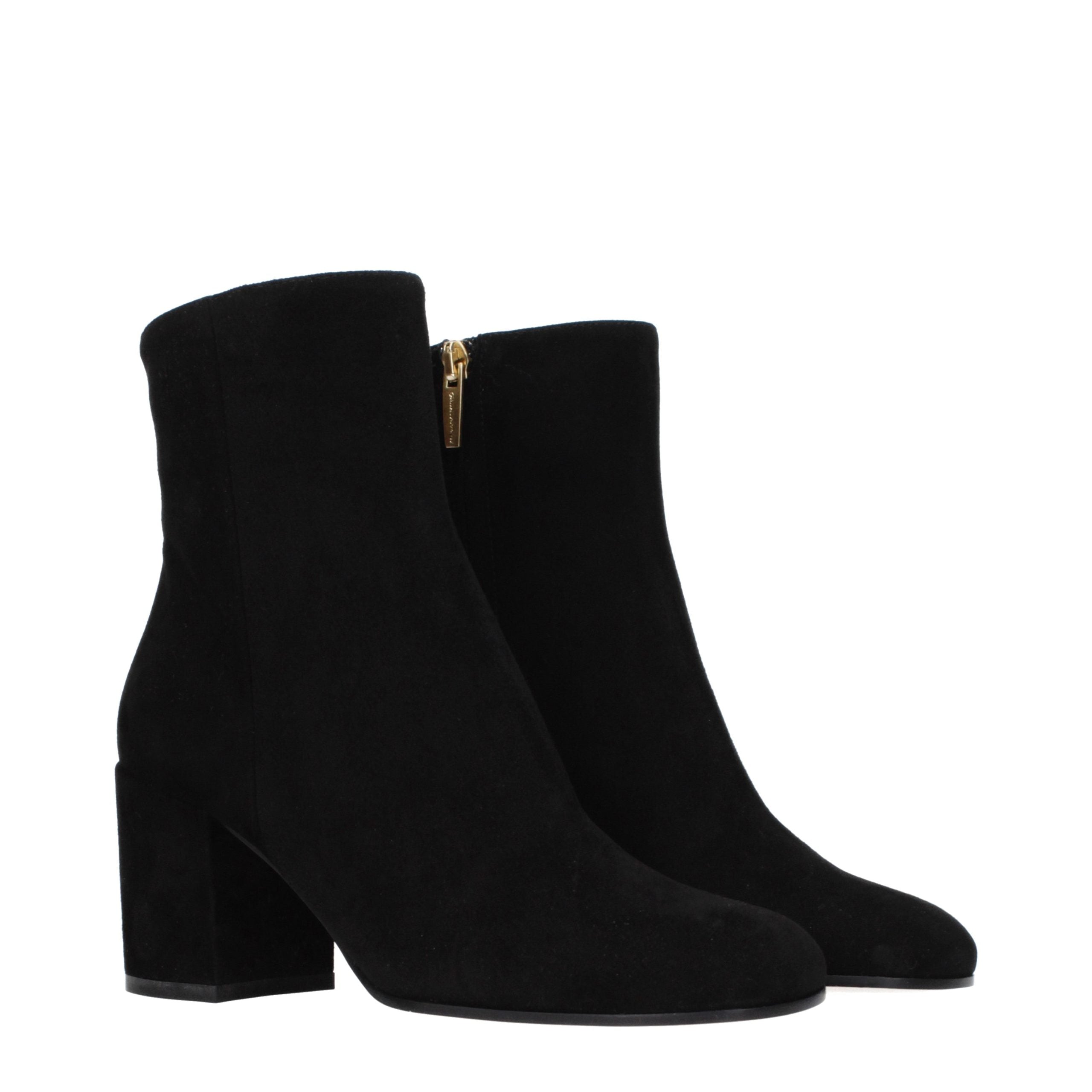 Gianvito Rossi Black Leather Ankle Boots