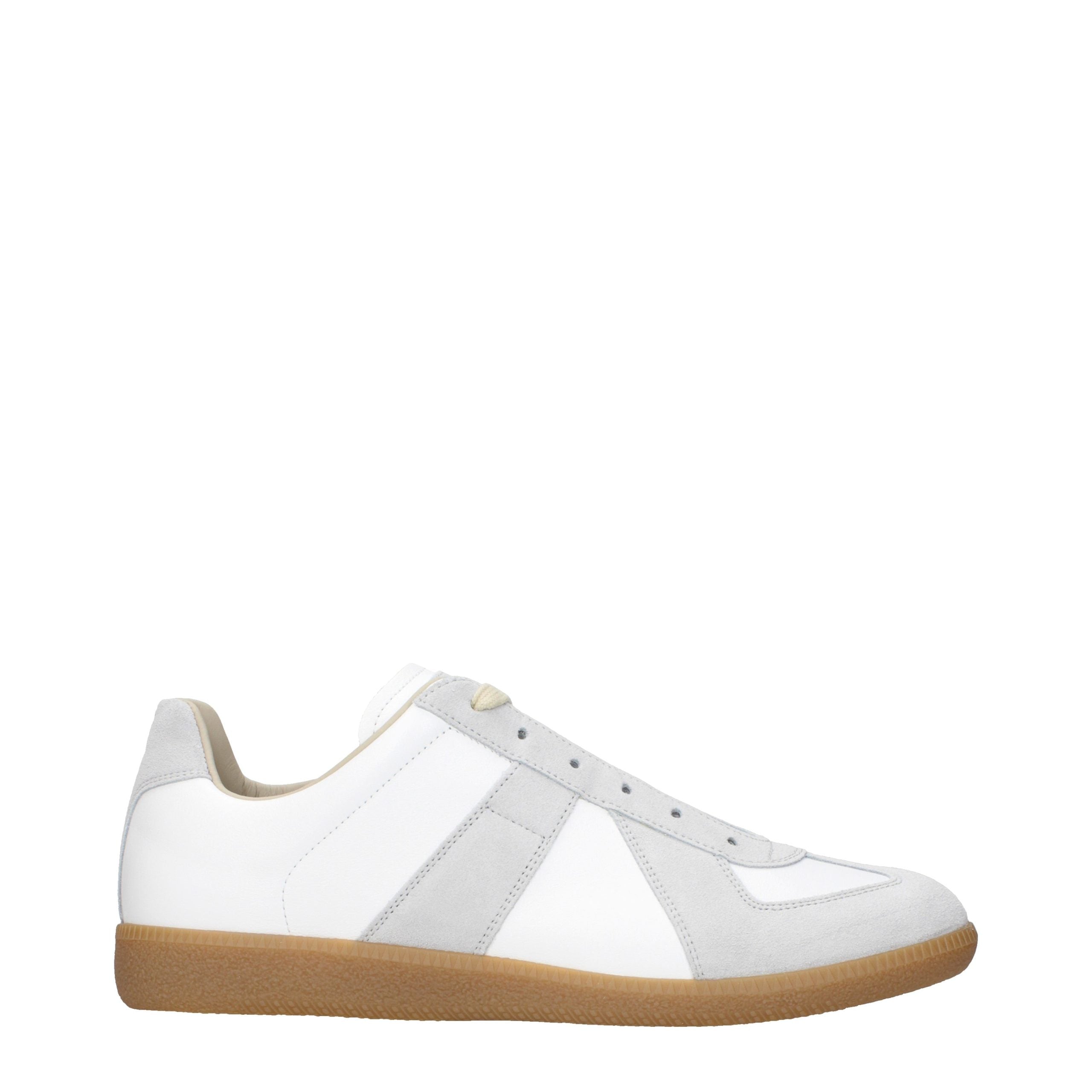 Maison Margiela White Leather Low Top Sneakers