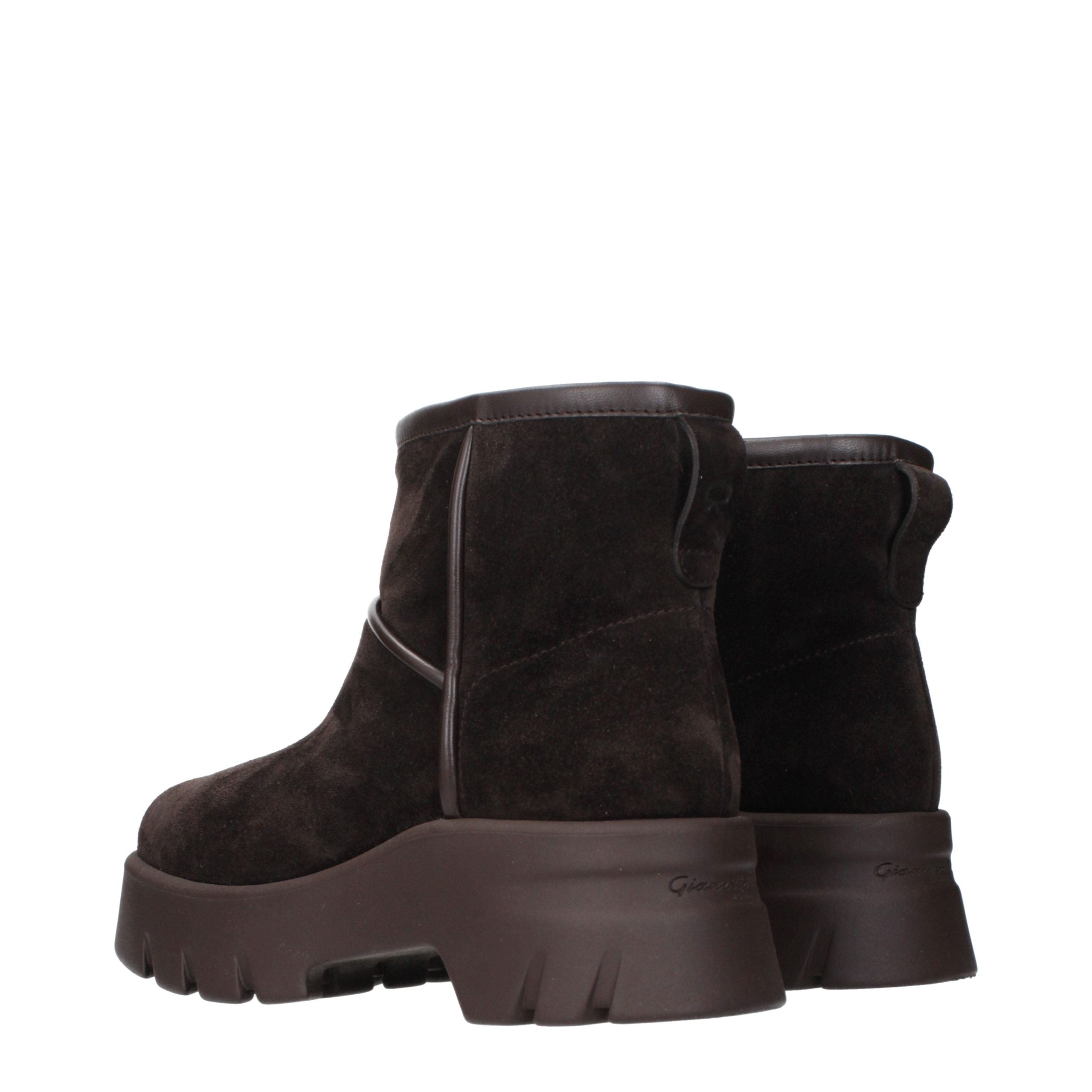 Gianvito Rossi Brown Leather Ankle Boots