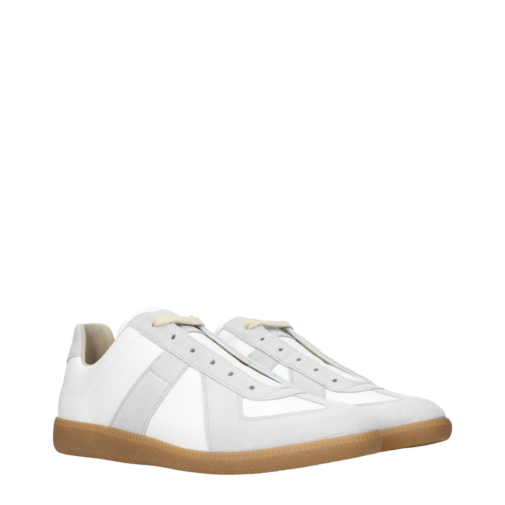 Maison Margiela White Leather Low Top Sneakers