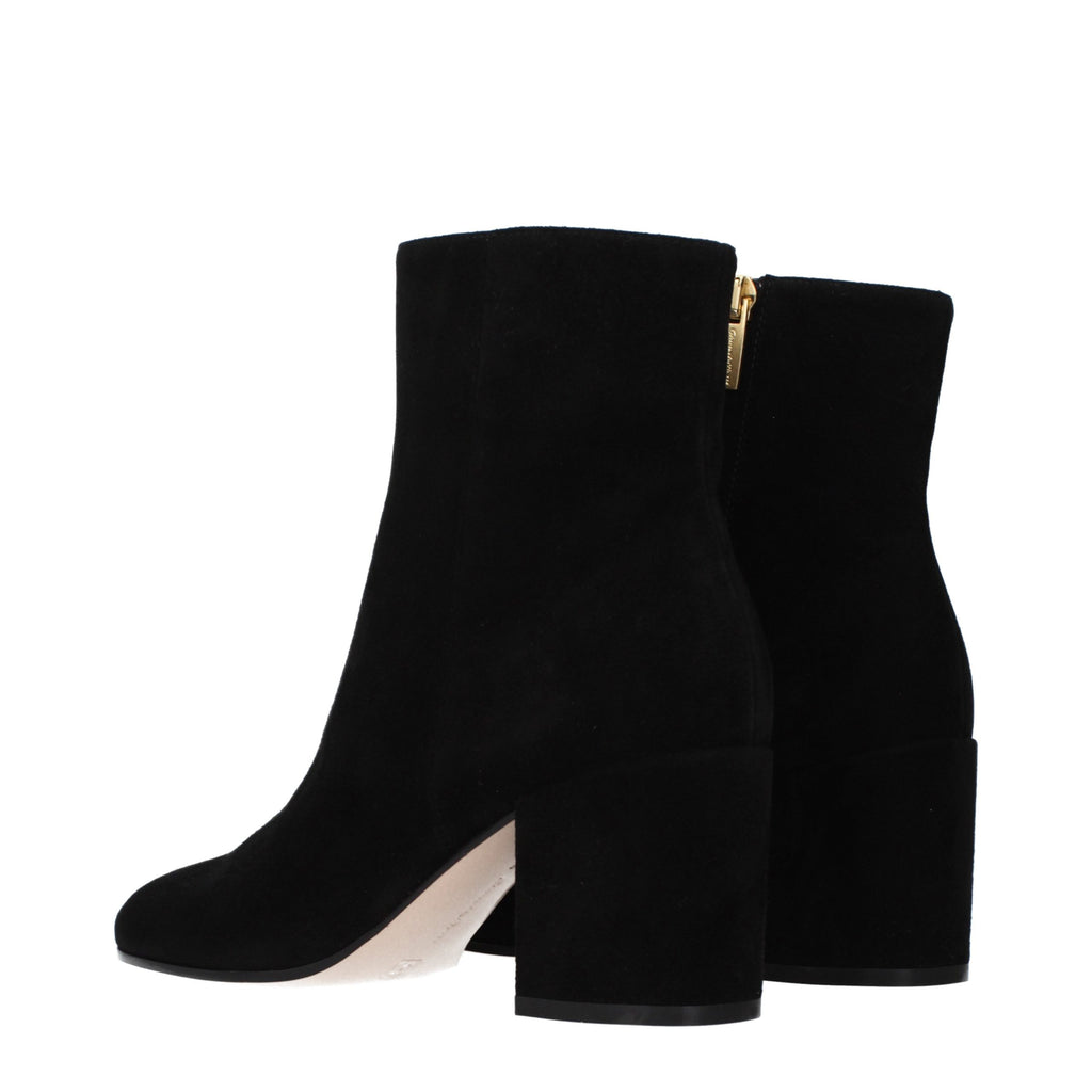 Gianvito Rossi Black Leather Ankle Boots