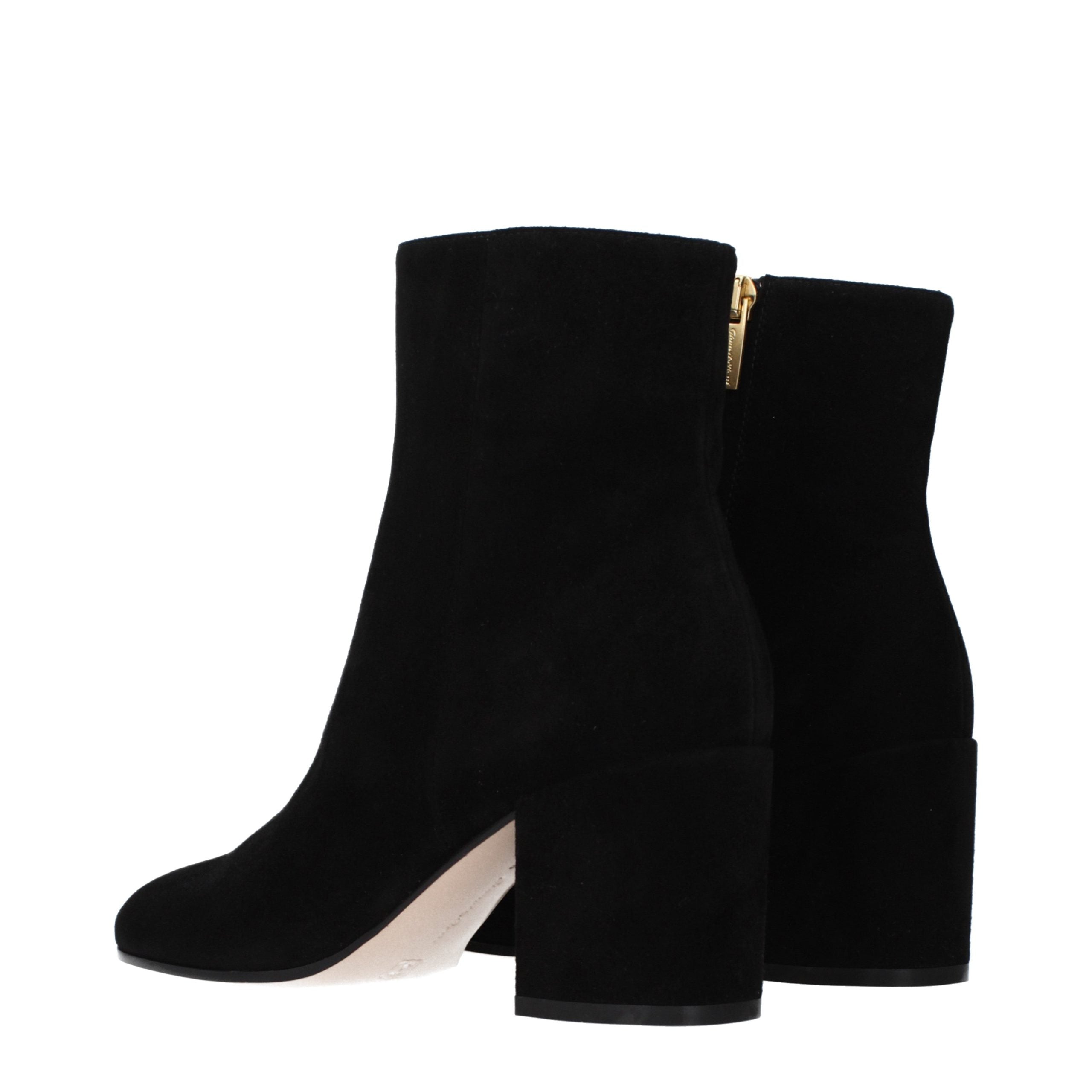 Gianvito Rossi Black Leather Ankle Boots