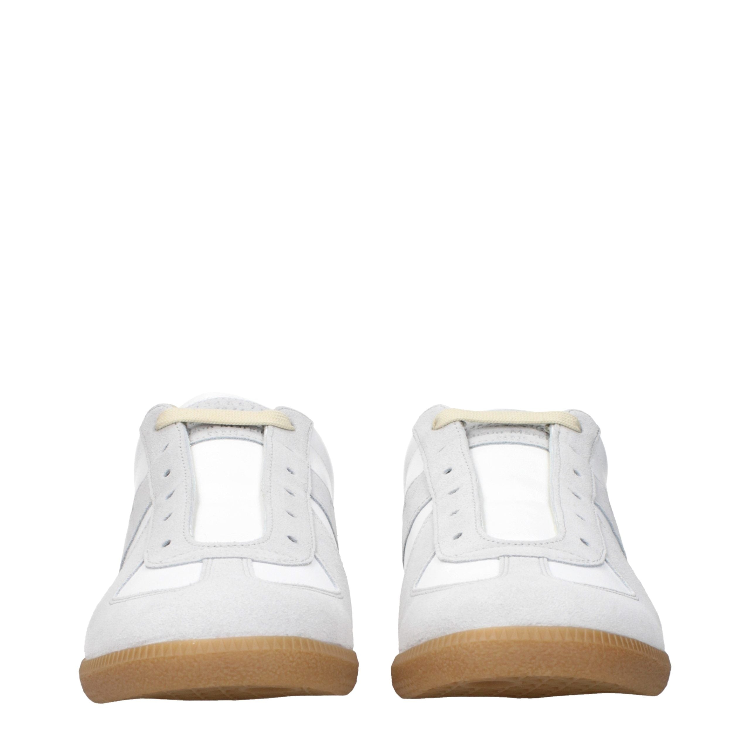 Maison Margiela White Leather Low Top Sneakers