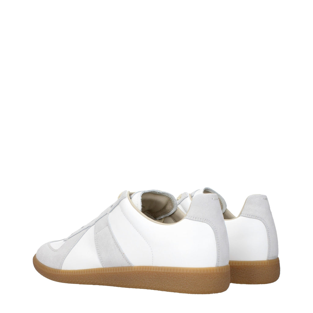 Maison Margiela White Leather Low Top Sneakers