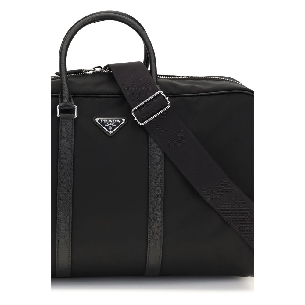 Prada Black Recycled Polyamide Luggage And Travel