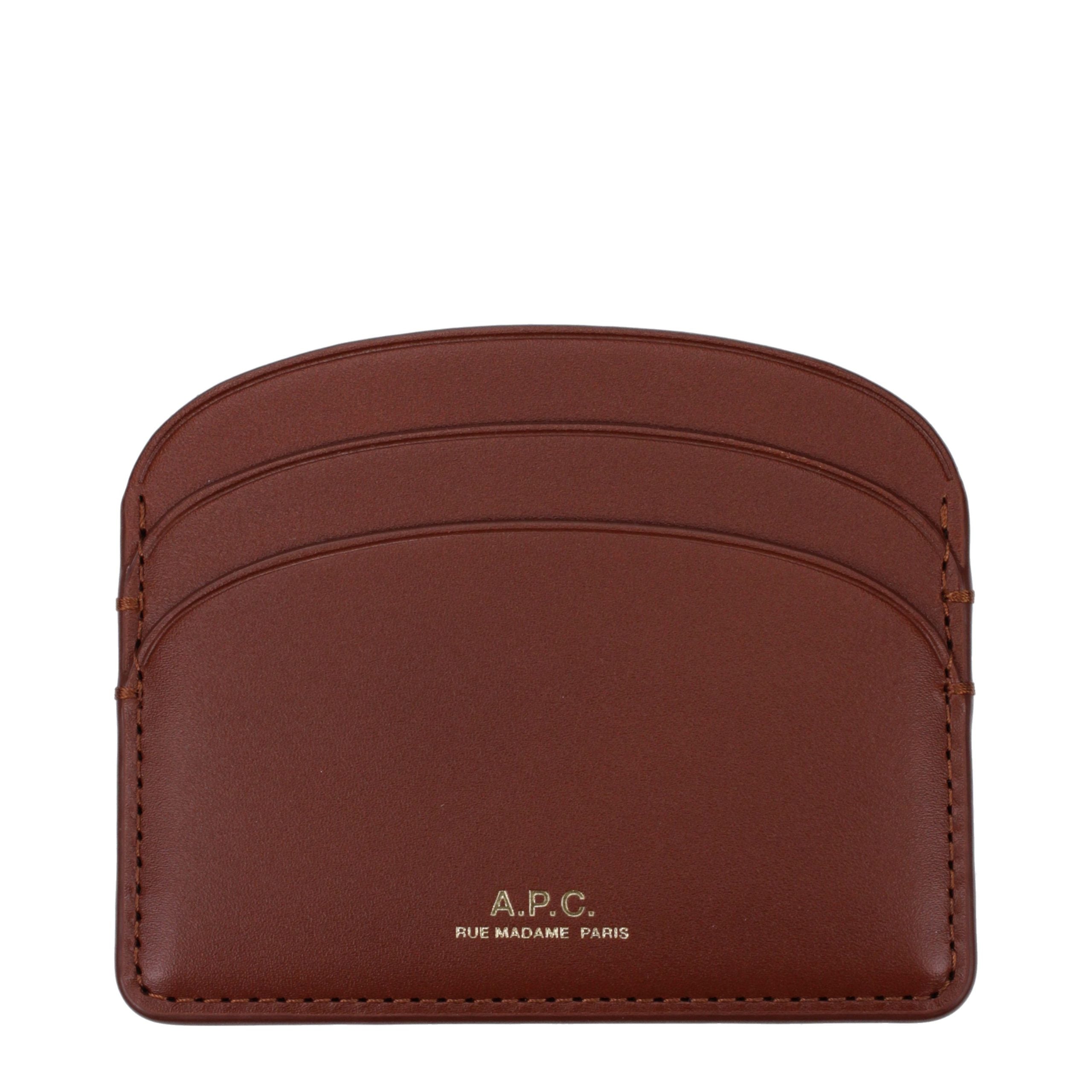 A.P.C. Brown Leather Cardholder