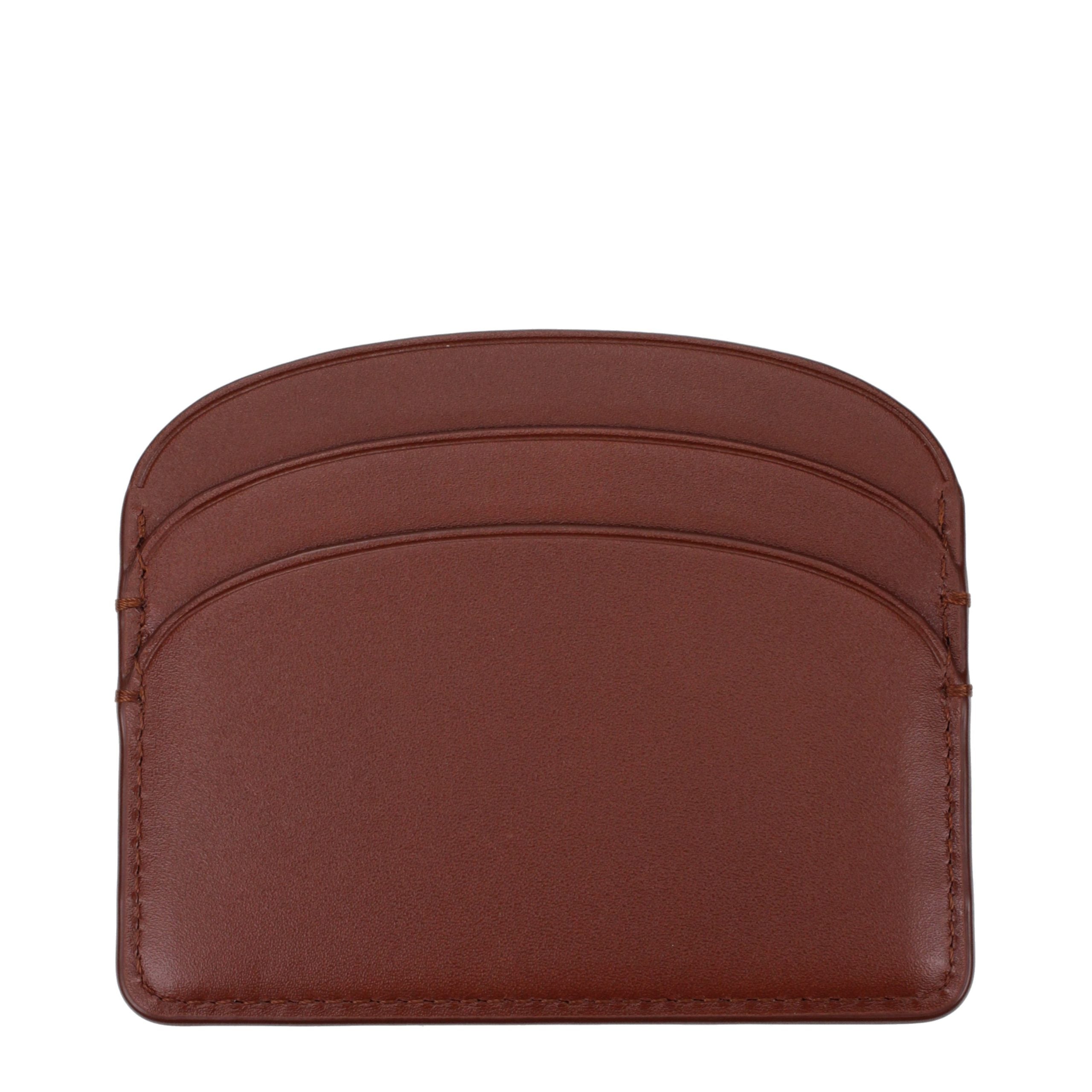 A.P.C. Brown Leather Cardholder