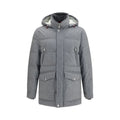 Brunello Cucinelli Gray Wool Oves Aries Full-Length Jacket