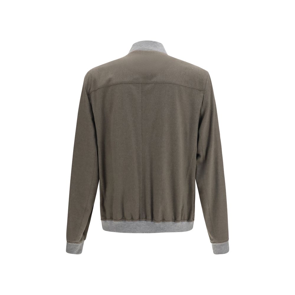 Brunello Cucinelli Bicolor Cashmere Bomber