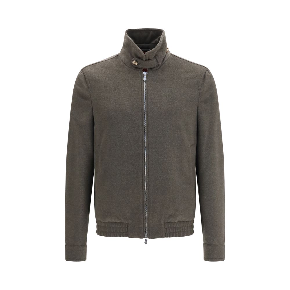 Brunello Cucinelli Gray Wool Oves Aries Full-Length Jacket